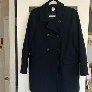 J. Crew Navy Double-Breasted Pea Coat